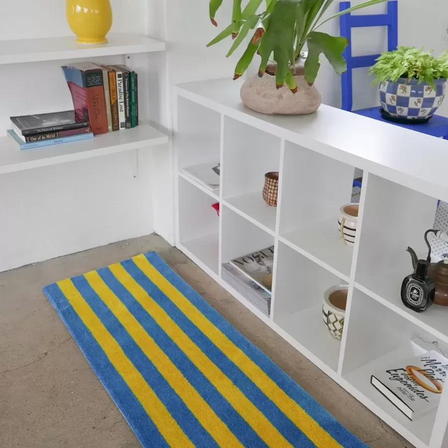 オーシャンイエロー ハンドタフトラグ 45 x 120